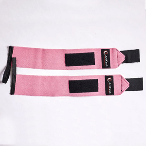 Muñequeras Deportivas Ajustables y Transpirables de Poliéster Elástico con Logotipo Personalizado para Gimnasio, Fitness y Levantamiento de Pesas, Color Negro - Product Image 3