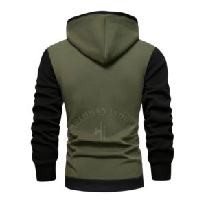 Sweat à capuche confortable en molleton de coton/polyester 330g pour homme, qualité professionnelle, avec logo personnalisé, en tissu éponge français, coupe oversize, poche hiver, vente en gros - Product Image 2
