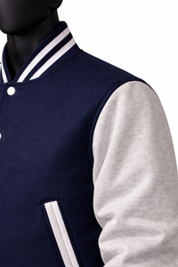 Veste universitaire confortable avec couleur, taille et logo personnalisés, veste universitaire bicolore de qualité supérieure, veste Letterman en mélange de laine - Product Image 3