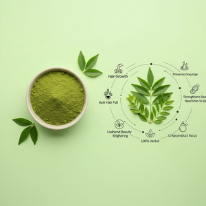 Polvo de Bhringraj Puro y Fino de Grado Cosmético 50g/15g, Lavable, para el Crecimiento del Cabello, con Empaque Personalizado - Product Image 2