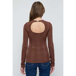 Blusa de Manga Larga con Espalda Descubierta y Detalles de Hebilla - Product Image 5