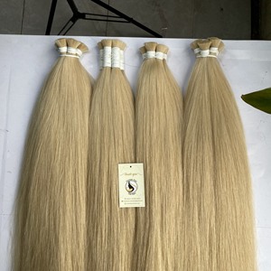 Extensiones de cabello humano Remy de doble estiramiento, mechones de pelo virgen ruso 613, venta al por mayor - Product Image 6
