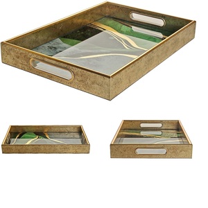 ถาดไม้ไผ่ทรงกลมพร้อมที่จับสำหรับจัดเลี้ยงในบ้าน - Product Image 5