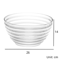 [Holar] Taiwan Made 10 pouces rond incassable en plastique transparent grand bol à salade de service pour les fêtes