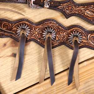 Ensemble de selle, de bride et de rênes en cuir personnalisé pour l'équitation, fournitures équestres, style western, prix de gros, directement de l'usine - Product Image 4