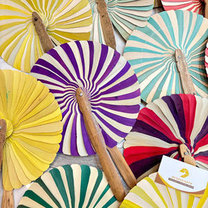 Abanico de Hojas de Palma Natural, Abanico Plegable Hecho a Mano para Decoración de Bodas, Recuerdo de Fiesta, Logotipo Personalizado de Vietnam - Sra. Violet - Product Image 6