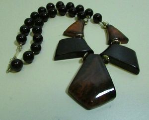 Minimalist Resin Necklace with Seashell Inlay - Product Image 1