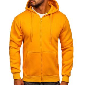Nouveau sweat à capuche en molleton de coton respirant pour homme, à manches longues, couleur unie, avec fermeture éclair montante, idéal pour l'hiver - Product Image 4