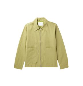 Veste de travail en toile cirée décontractée pour homme, coupe oversize, avec fermeture éclair, en tissu tissé de coton épais, idéale pour l'extérieur et l'hiver - Product Image 1