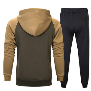 Conjunto Deportivo de Invierno para Hombre, Estilo Lujoso, con Capucha, Color Sólido, Corte Regular, Dos Piezas, para Viajes y Descanso - Product Image 2