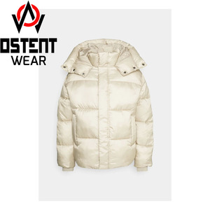 Veste d'hiver matelassée unisexe de haute qualité en toile imperméable et respirante, design à bulles, capuche brillante amovible - Product Image 2