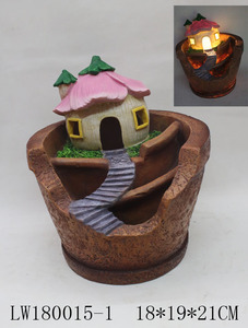 Jardinière en forme de champignon LED fantaisiste, mini-jardin féerique, pot pour plantes succulentes, idéal pour l'affichage en extérieur avec des plantes en escalier - Product Image 5