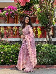 Magnifique sari en soie organza douce de haute qualité, de créateur, élégant, vente en gros de saris en soie de haute qualité, vêtements indiens décontractés - Product Image 6