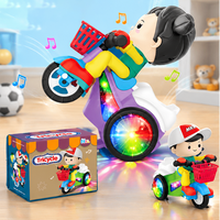 Enfants Puzzle drôle jeu interactif cadeau jouets B/O électrique cascadeur Cool Tricycle voiture jouets garçons et filles deux mixtes pour les enfants