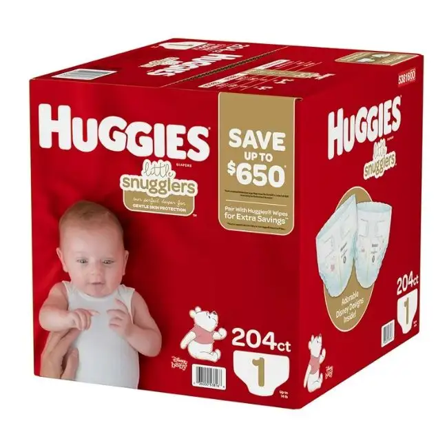 Melhor Venda Top Marca Huggies Little Movers / Little Snugglers Fraldas Do Bebê Preço De Atacado