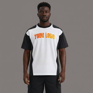 Camisetas de Manga Corta para Hombre, Personalizadas, 100% Algodón, Estilo Hip Hop, Corte Holgado, Secado Rápido, Logotipo Frontal, Diseño Vintage de 2 Tonos, Nueva Llegada - Product Image 4