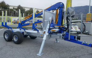 Factory supply for Timber Wood Log Trailer with Crane Loader available bk 4 for sale - Product Image 5