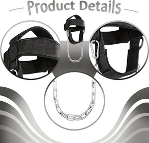 Arnés de Cuello Ajustable Unisex con Correa de Barbilla Antideslizante 100% Lana para Levantamiento de Pesas, Entrenamiento de Fuerza y Ejercicios en Casa - Product Image 5