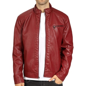 Veste d'hiver classique en cuir d'agneau pour homme - Product Image 2
