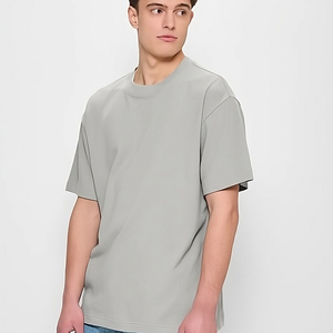 T-shirt surdimensionné de conception 2025 Logo personnalisé Streetwear T-shirt uni vierge de qualité supérieure Fabricant 220 T-shirts en polyester GSM pour hommes - Product Image 3