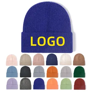 Beanie mùa đông Beanie người đàn ông Chất lượng cao màu xám unisex Slouchy Cuff sọ cap ngư dân Kint Beanie mũ ấm mũ nón