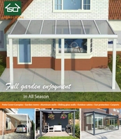 Toldo para Exteriores, Estructura de Aluminio, Invernadero, Pérgola, Terraza, Cubierta de Aluminio, Veranda con Techo de Policarbonato