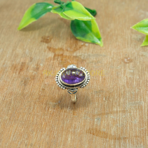 Anillo de Amatista, Anillo de Plata de Ley 925, Anillo de Compromiso, Anillos de Boda para Mujer, Regalo de Navidad o Cumpleaños - Product Image 3
