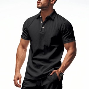 Directo de fábrica, personalizado, para hombre, para camiseta Polo, alta calidad, transpirable, 100% algodón, de talla grande, patrón sólido, diseño liso personalizado - Product Image 2