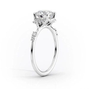 Bague de fiançailles solitaire en or rose 18 carats avec diamants de poire cultivés en laboratoire - Product Image 3