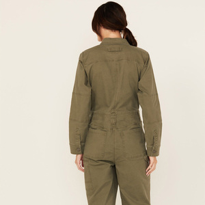 Overol DE TRABAJO PARA MUJER inspirado en la ropa de calle con bordado de impresión de logotipo personalizado Traje de protección duradero Suministro de fábrica OEM - Product Image 2
