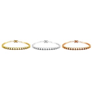 Bracelet tennis classique pour femme en or rose 18 carats, semi-monture pour sertir diamants ou pierres précieuses - Cadeau de mariage ou de fête - Fabricant chinois - Product Image 4