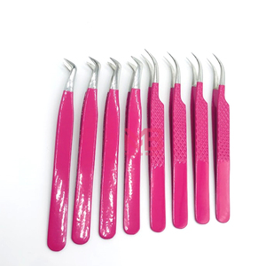 แหนบสำหรับต่อขนตาพร้อมด้ามจับรูปหัวใจแหนบสแตนเลสออกแบบโลโก้ได้ตามต้องการแบบมืออาชีพ - Product Image 5