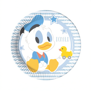 Platos de Papel para Bebé de Donald Duck, 19.5 cm, 8 Piezas, Platos Desechables para Fiestas - Product Image 2