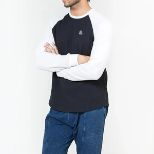 T-shirt à manches longues raglan pour homme, logo personnalisé, t-shirt à manches longues raglan pour homme, t-shirt de baseball à manches longues raglan - Product Image 1