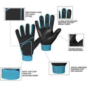 Gants de football gaélique en gros avec sangle en velcro réglable, poignée en latex, gants de sport professionnels, service OEM ODM - Product Image 2