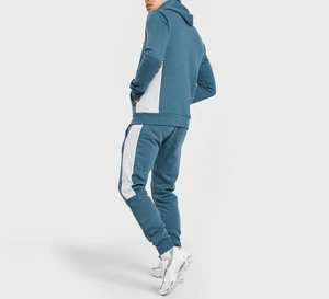 Conjunto Deportivo de Invierno para Hombre con Cremallera y Logotipo Personalizado, 100% Algodón Transpirable, Dos Piezas: Sudadera con Capucha y Pantalones Deportivos - Product Image 2