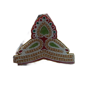 Couronne en soie de qualité supérieure Mukut pour statues de dieux hindous, commande en gros au meilleur prix - Product Image 1