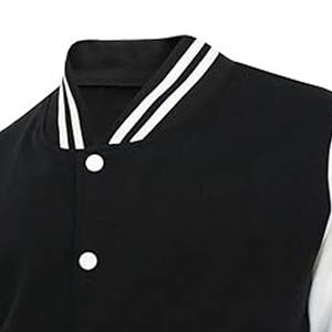 Veste d'université avec manches en cuir Lettres brodées imprimées Taille Vestes d'université recadrées en gros téléchargées par Dress Sports - Product Image 2