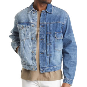 Wholesale Price <b>Men</b> <b>Denim</b> <b>Jackets</b> High Quality Cotton/<b>Denim</b> Material High Street Style Front Logo Customizable Size & Logo - Product Image 2