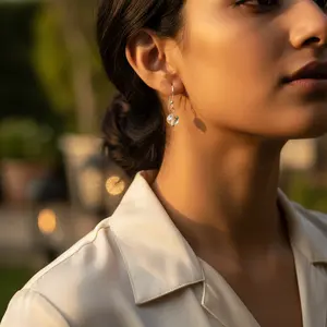 925 Silver Faceted Crystal <b>Drop</b> <b>Earrings</b> for Women <b>Fashion</b> Gift - Product Image 3