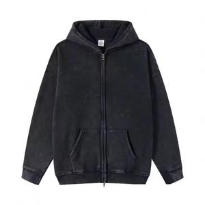 High Quality Men's 100% Cotton Winter Hoodies Custom Logo Vintage Wash Acid Wash Pullover - Product Image 4
