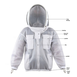 2023 última chaqueta de secado rápido de apicultor transpirable de tres capas, chaqueta de apicultura blanca, chaqueta de apicultura multibolsillo para hombres - Product Image 3