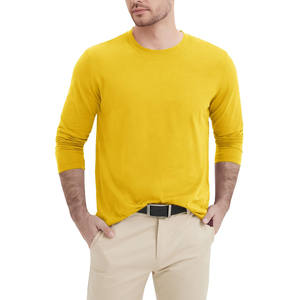 T-shirt pour homme à col rond, manches courtes, léger, respirant, séchage rapide, uni, 100% coton - Product Image 3