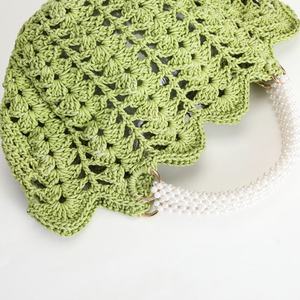 Sac à main en crochet vert fait main personnalisable avec poignée en perles pour femmes, idéal pour le quotidien et les occasions spéciales – Vente chaude en gros - Product Image 4