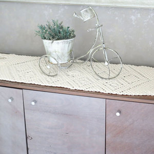 โต๊ะวิ่งแมคคราเม่ทำมือปรับแต่งได้เป็นมิตรต่อสิ่งแวดล้อม10 18นิ้วสไตล์ห้าเหลี่ยมสำหรับค้าขายบ้าน (คลาสสิก) - Product Image 2