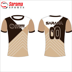 100% Polyester High Quality <b>Cheap</b> International New Style Dark and <b>Light</b> Brown Color Sublimated Shirts Sample Available - Product Image 1
