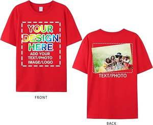 Camiseta informal deportiva de verano para hombre, 220gsm, algodón, manga corta, transpirable, holgada, Color sólido, camisetas digitales - Product Image 1