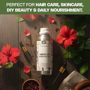 Vedasole Huile Essentielle d'Hibiscus 100% Pure Distillée à la Vapeur Aromathérapie Liquide Corporel Floral Hydratant Éclaircissant Raffermissant - Product Image 4