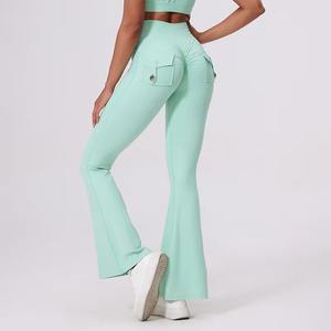 Leggings d'entraînement floraux pour femmes en gros personnalisés, séchage rapide, taille haute, imprimés, pantalons de yoga avec une tenue hautement élastique - Product Image 5