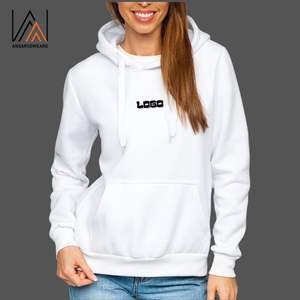 Pull en coton pour femmes sweat à capuche blanc broderie unie personnalisée marque privée haut surdimensionné meilleur sweat-shirt lourd et sweats à capuche - Product Image 1